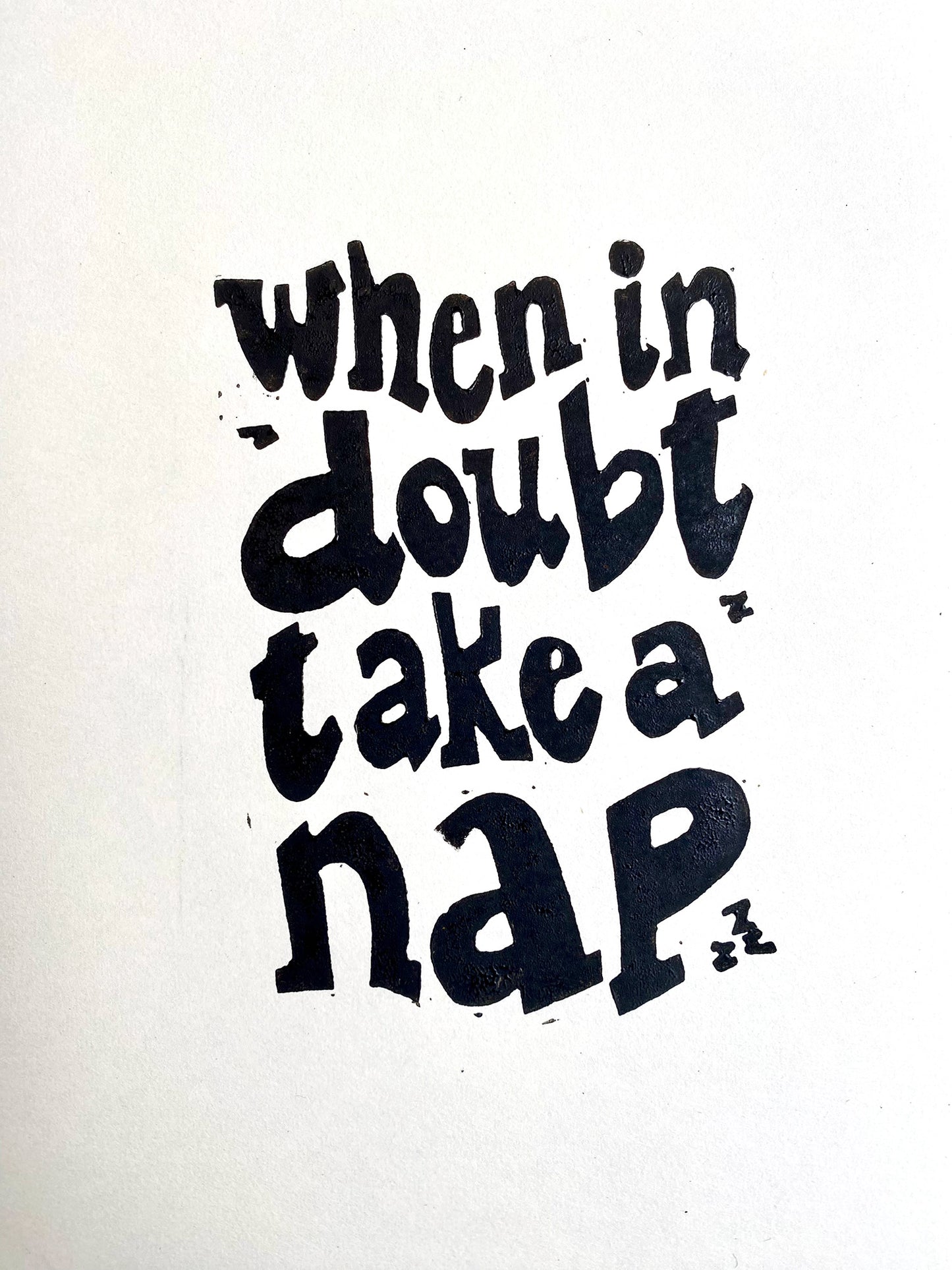 When in doubt tak a nap